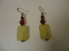 Designer Fashion Earrings Drop/Dangle Female Adult Red/Yellow/Silver -- Used