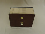 Generic Portable File Folder 12 1/2in x 11in x 5in Brown/Beige Plastic Paper -- Used