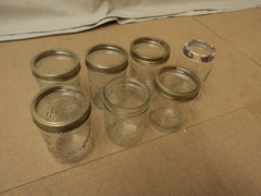 Standard Mason Jars Pint Clear Lot of 7 Glass -- Used