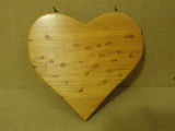 Handcrafted Wall Key Holder 10in W x 9in H x 1in D Woodtone Heart Shaped Wood -- Used