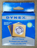 Dynex DX-JW107 Mini DVD Sleeves Assorted Colors Pack of 25 -- New