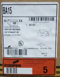 Cooper B-Line BA15 Lighting Fasteners Box of 85 -- New