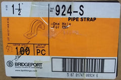 Bridgeport 924-S Conduit Straps 1 1/2in Box of 82 -- New