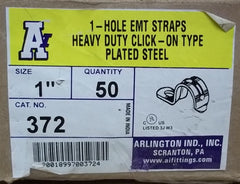 Arlington Industries 372 Conduit Straps 1in EMT Box of 53 -- New