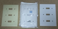 Leviton Triple Switch Wall Plates Lot of 3 -- Used