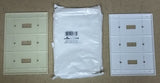 Leviton Triple Switch Wall Plates Lot of 3 -- Used