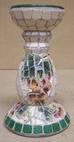 Handmade Mosaic Pedestal 12in x 6 1/2in x 6 1/2in  * Terra Cotta Tile -- Used