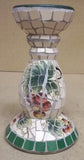 Handmade Mosaic Pedestal 12in x 6 1/2in x 6 1/2in  * Terra Cotta Tile -- Used