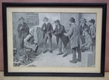 Custom Made Picture of Men Talking by A. B. Frost 12 1/2in x 8in  Vintage Paper  -- Used