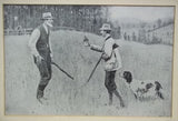 Custom Made Hunter and Farmer Print 12 1/2in x 8in  Vintage Paper  -- Used