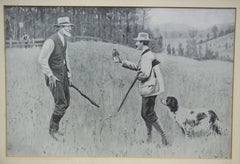 Custom Made Hunter and Farmer Print 12 1/2in x 8in  Vintage Paper  -- Used