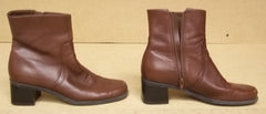 Naturalizer Womens Ankle Boots Leather Female Adult 8M Brown Solid S37 -- Used