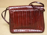 Generic Purse 10in x 8in x 3in Vinyl Female Adult  Burgundy Red Solid BF56 -- Used