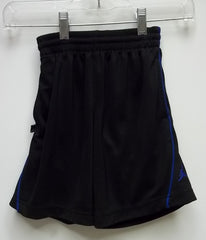 Haddad Apparel Shorts Polyester Male Kids 5T Black/Blue Solid w/ Stripes 05-012Q -- Used