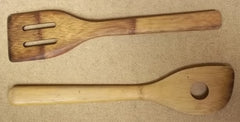 Generic Spatulas 12in Set of 2 04-011uy * Bamboo  -- Used