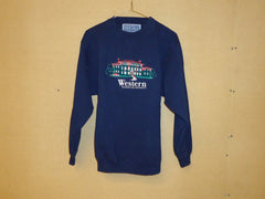 Vantage Sweatshirt College 80% Cotton 20% Polyester Unisex Adult S Blues Solid -- Used