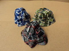 Designer Hats 6-7in Diameter Lot Of 3 Cotton 100% Male Kids 2T Multi-Color -- Used