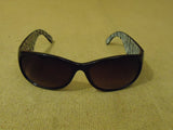 Designer Sunglasses Rectangular Female Adult Blacks Animal Print -- Used