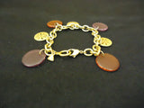 Designer Fashion Bracelet Chain/Link Metal Female Adult Reds/Golds -- Used