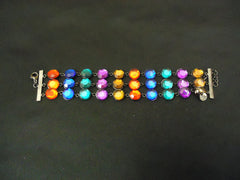 Designer Fashion Bracelet Chain/Link Plastic Metal Female Adult Multi-Color -- Used