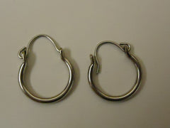 Designer Fashion Earrings 3/8in Diameter Hoop Metal Female Adult Metalics -- Used