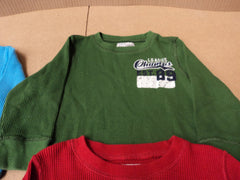 Place Shirts Lot of 4 Cotton 60% Polyester 40% Male Kids 3T Multi-Color Solid -- Used