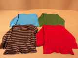 Place Shirts Lot of 4 Cotton 60% Polyester 40% Male Kids 3T Multi-Color Solid -- Used