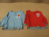 Place Shirts Lot Of 2 Cotton 100% Male Kids 2-4 3T Multi-Color Solid -- Used