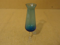 Designer Small Decorative Vase 8 1/4in H x 3in D Blues Contemporary Glass -- Used