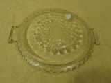 Designer Decorative Glass Dish 7 1/2in Diameter x 1/2in H Clear Glass -- Used