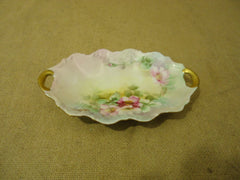 D & C Limoges Vintage Dish 8in L x 5in W x 1in H Multicolor Floral China -- Used