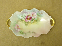 D & C Limoges Vintage Dish 8in L x 5in W x 1in H Multicolor Floral China -- Used