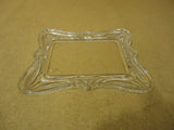 Designer Flat Platter 10in L x 8in W x 1/2in H Clear Glass -- Used