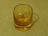 Designer Cocktail Glass 3 1/4in H x 3in Diameter Amber Glass -- Used