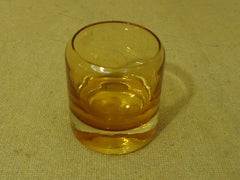 Designer Cocktail Glass 3 1/4in H x 3in Diameter Amber Glass -- Used