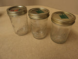 Standard 1 Pint Canning Jars Clear Lot of 12 Kerr Mason Glass -- Used