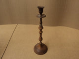 Handcrafted Candlestick 4 1/2in Diameter x 13in H Metallics Rustic Aged Brass -- Used