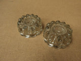 Designer Candle Holder 4in Diameter x 2in H Clear Set of 2 Glass -- Used