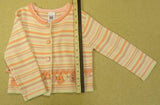 April Cornell Girls 2T Striped Button-Up Sweater -- Used