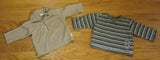 Mexx 2 Long Sleeve Shirts Boys 0-3M Newborn Cotton Brown/Blue -- Used