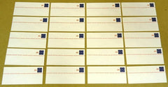 USPS Scott U614 25c Envelope Philatelic Mail Stars & USA Lot of 20 Blue Red -- New