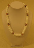 Designer Shell Necklace Barrel Clasp 18-in Ivory/Earthtones -- New