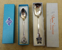 Squire Souvenir & FW Francis LTD Collectable Miniature Spoons Set of 2 -- New