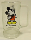 Disney Mickey Mouse Glass Mug Vintage 5-1/2-in Tall -- Used