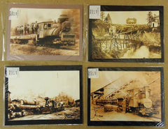 Collectible Cards/Prints Lot of 4 10-in x 7-in Early 20th Century America Trains -- New