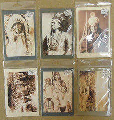 Collectible Cards/Prints 6-in x 4-in Lot of 6 Early 20th Century Native Americans - New