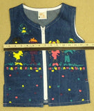 Dizzi (size 4-6 yr) Blue Jean Vest with Puffy Paint