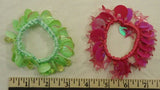 Designer Stretchy Bracelets Hair Ties Qty 6 Pairs Sequins Multicolor -- New