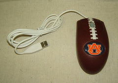 Promark Pro-Grip Optical Mouse Football Shape Auburn University USB 3 Button With Scroll -- New