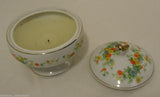 Lefton China Handpainted Candle Holder Dish with Lid